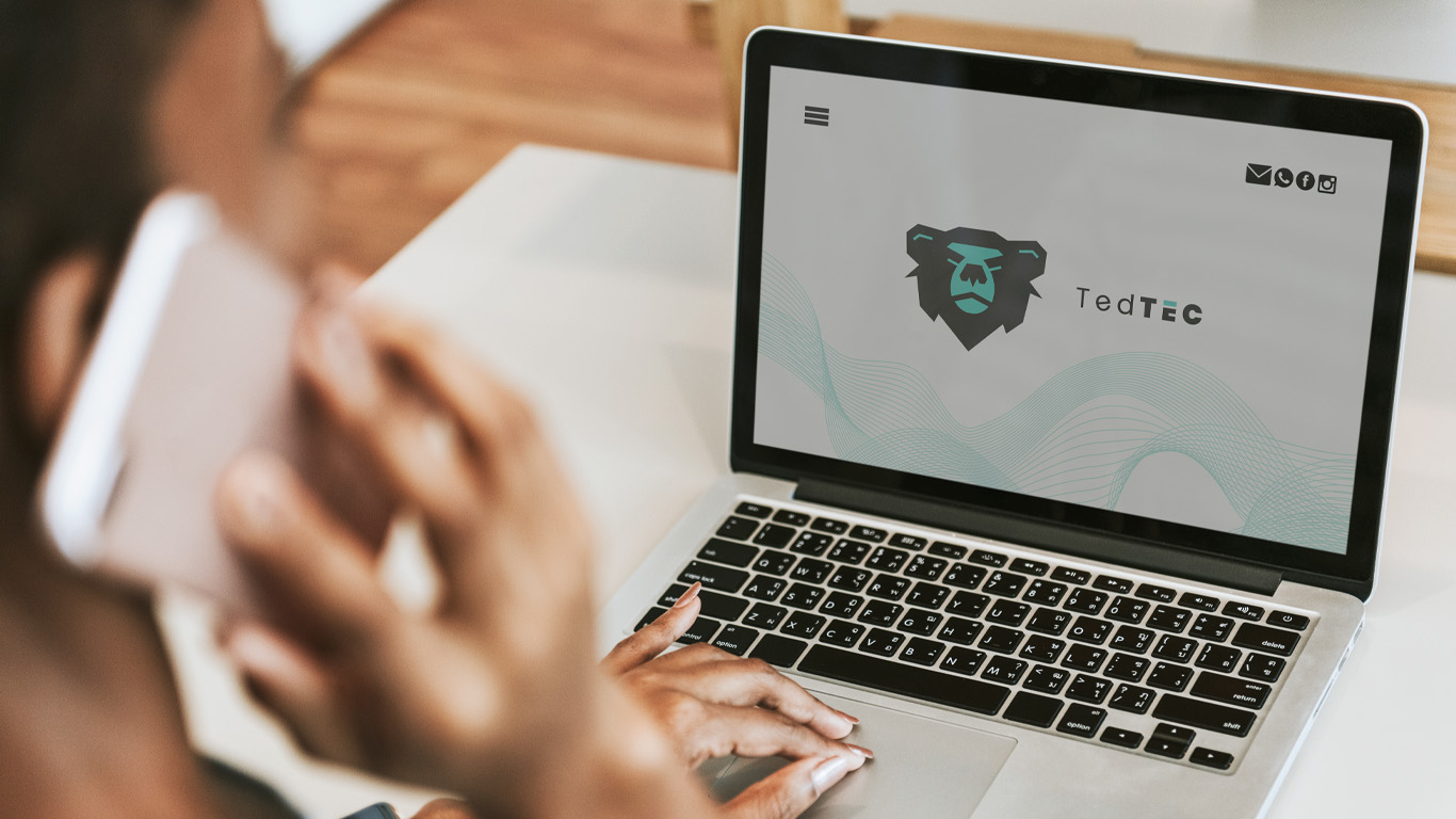 Aplicação TedTec em notebook